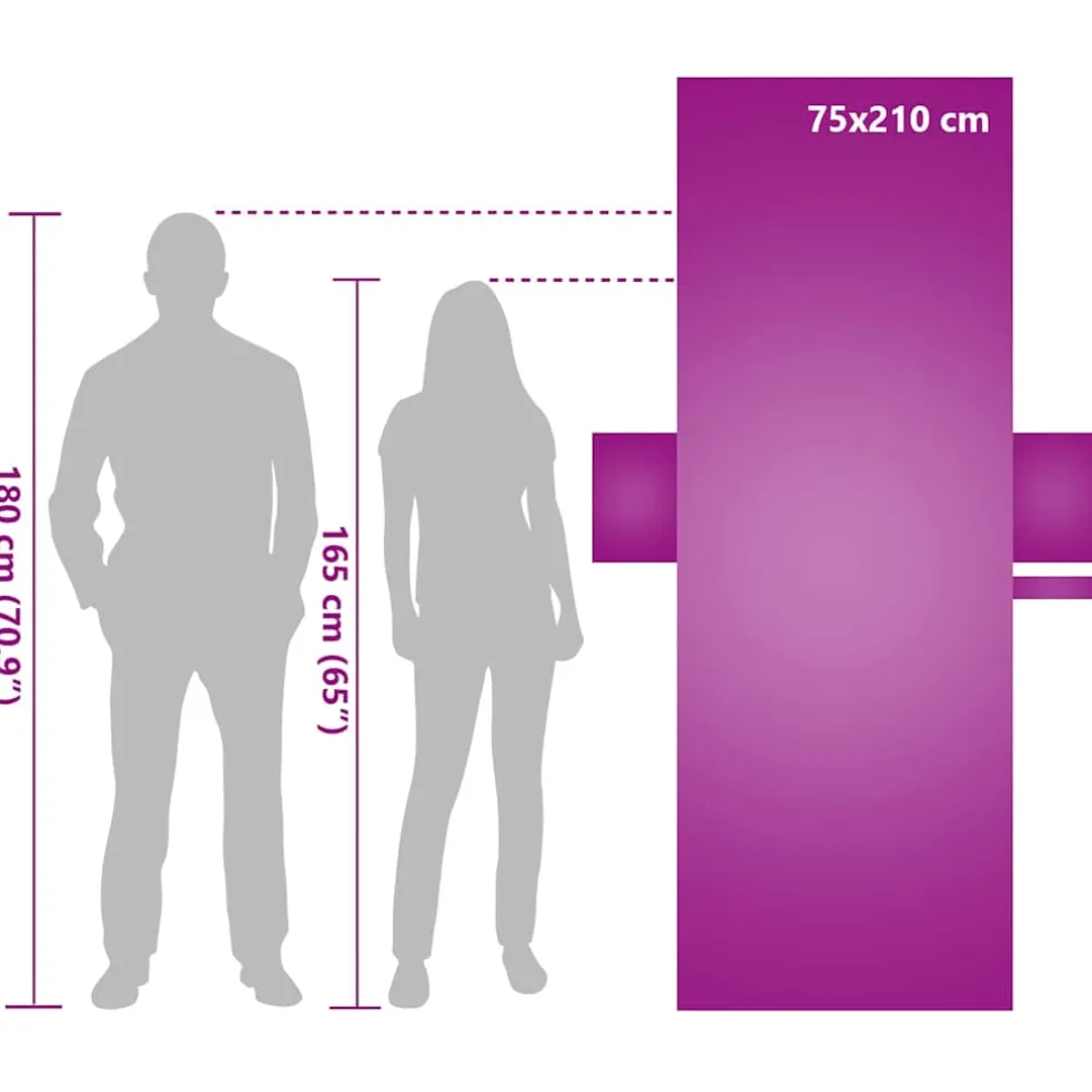 vidaXL Ligbedhanddoeken 2 st Paars 210 x 75 cm