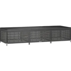 vidaXL Ligbedhoes met 12 oogjes 205x75x40 cm polyetheen