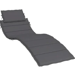 vidaXL Ligbedkussen 186x58x4 cm oxford stof antracietkleurig