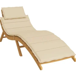 vidaXL Ligbedkussen 186x58x4 cm oxford stof beige