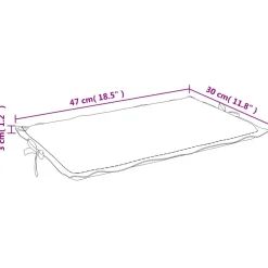 vidaXL Ligbedkussen 186x58x4 cm oxford stof taupe