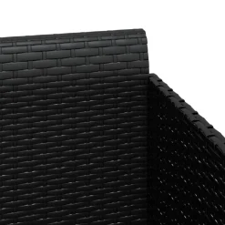 vidaXL Ligbed met kussens 182x118x63 cm poly rattan zwart