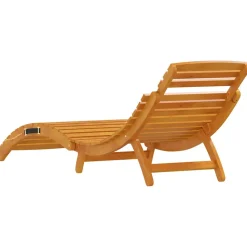 vidaXL Ligbed 2 st Massief Acaciahout Bruin