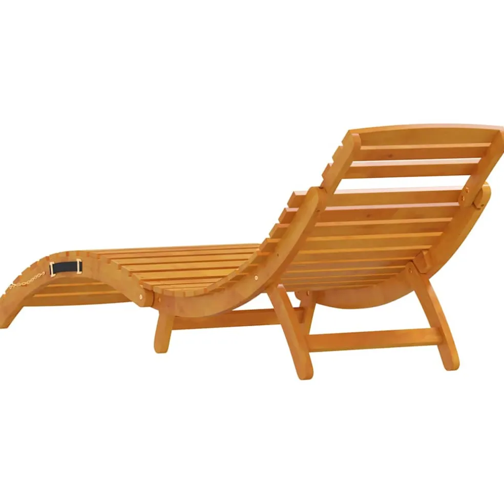 vidaXL Ligbed 2 st Massief Acaciahout Bruin