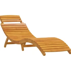 vidaXL Ligbed 2 st Massief Acaciahout Bruin
