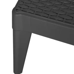 vidaXL Ligbed 186x60x29 cm polypropeen antracietkleurig