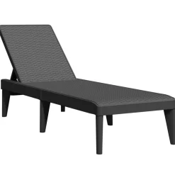 vidaXL Ligbed 186x60x29 cm polypropeen antracietkleurig