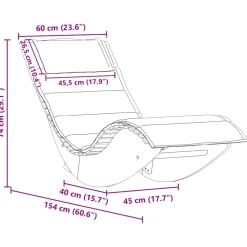 vidaXL Ligstoel 2 st Massief Acaciahout Bruin