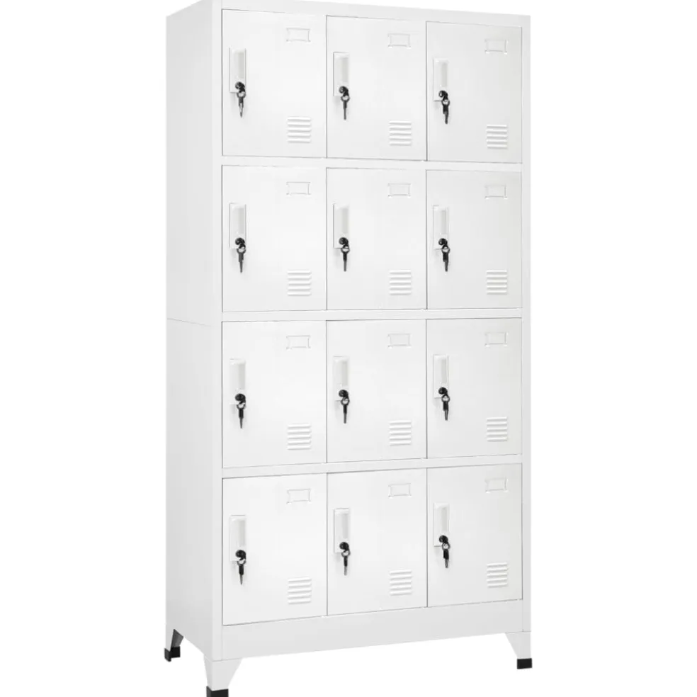vidaXL Lockerkast met 12 compartimenten 90x45x180 cm