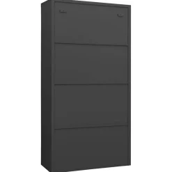 vidaXL Lockerkast 90x40x180 cm staal antracietkleurig