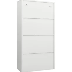 vidaXL Lockerkast 90x40x180 cm staal wit
