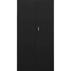 vidaXL Lockerkast 90x40x180 cm staal zwart