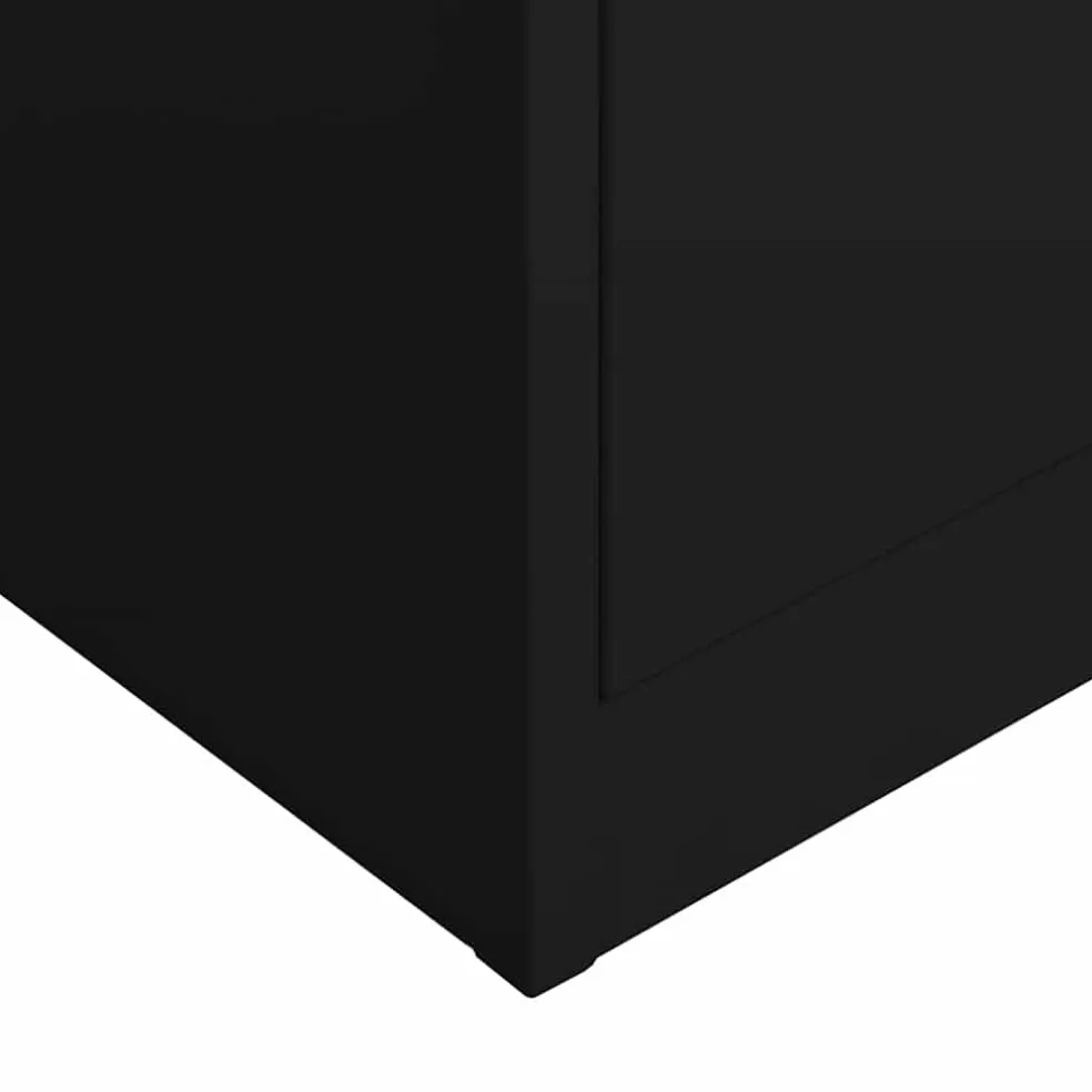 vidaXL Lockerkast 90x40x180 cm staal zwart