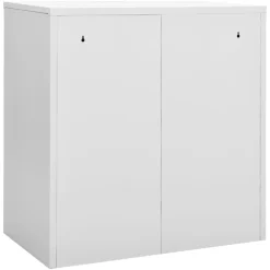 vidaXL Lockerkast 90x45x92,5 cm staal lichtgrijs