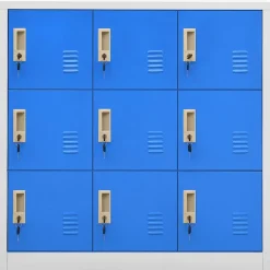 vidaXL Lockerkast 90x45x92,5 cm staal lichtgrijs en blauw
