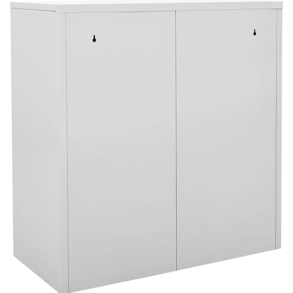 vidaXL Lockerkast 90x45x92,5 cm staal lichtgrijs en blauw