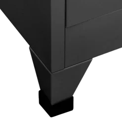 vidaXL Lockerkast 90x45x180 cm staal antracietkleurig