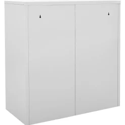 vidaXL Lockerkast 90x45x92,5 cm staal lichtgrijs