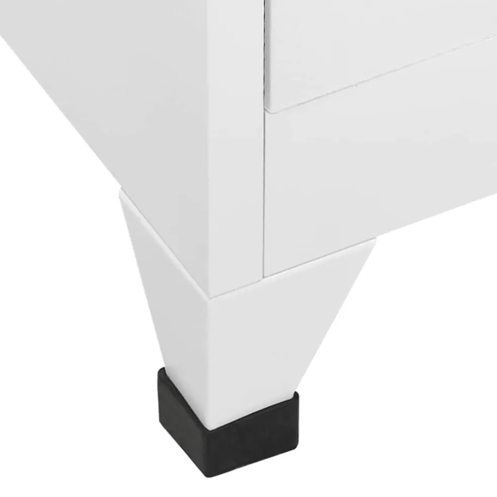 vidaXL Lockerkast 38x40x180 cm staal lichtgrijs