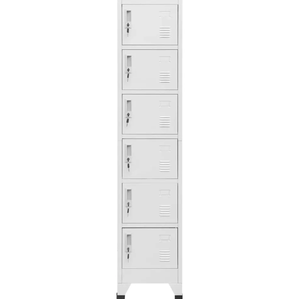 vidaXL Lockerkast 38x40x180 cm staal lichtgrijs