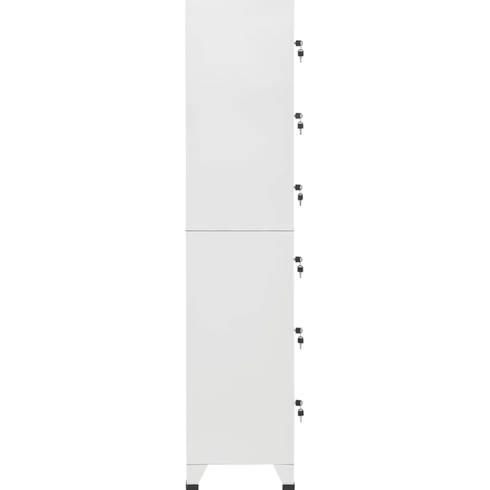 vidaXL Lockerkast 38x40x180 cm staal lichtgrijs