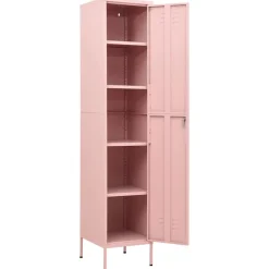 vidaXL Lockerkast 35x46x180 cm staal roze