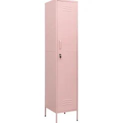 vidaXL Lockerkast 35x46x180 cm staal roze