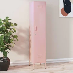 vidaXL Lockerkast 35x46x180 cm staal roze