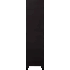 vidaXL Lockerkast 90x45x180 cm staal zwart