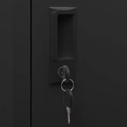 vidaXL Lockerkast 38x45x180 cm staal zwart