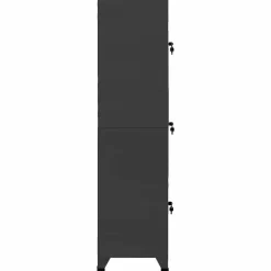 vidaXL Lockerkast 38x45x180 cm staal antracietkleurig