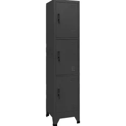 vidaXL Lockerkast 38x45x180 cm staal antracietkleurig