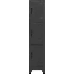 vidaXL Lockerkast 38x45x180 cm staal antracietkleurig