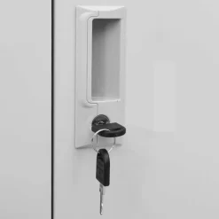 vidaXL Lockerkast 90x45x92,5 cm staal lichtgrijs
