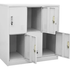 vidaXL Lockerkast 90x45x92,5 cm staal lichtgrijs
