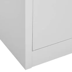 vidaXL Lockerkast 90x45x92,5 cm staal lichtgrijs