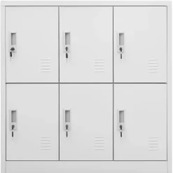 vidaXL Lockerkast 90x45x92,5 cm staal lichtgrijs