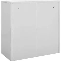 vidaXL Lockerkast 90x45x92,5 cm staal lichtgrijs