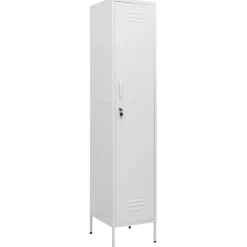vidaXL Lockerkast 35x46x180 cm staal wit