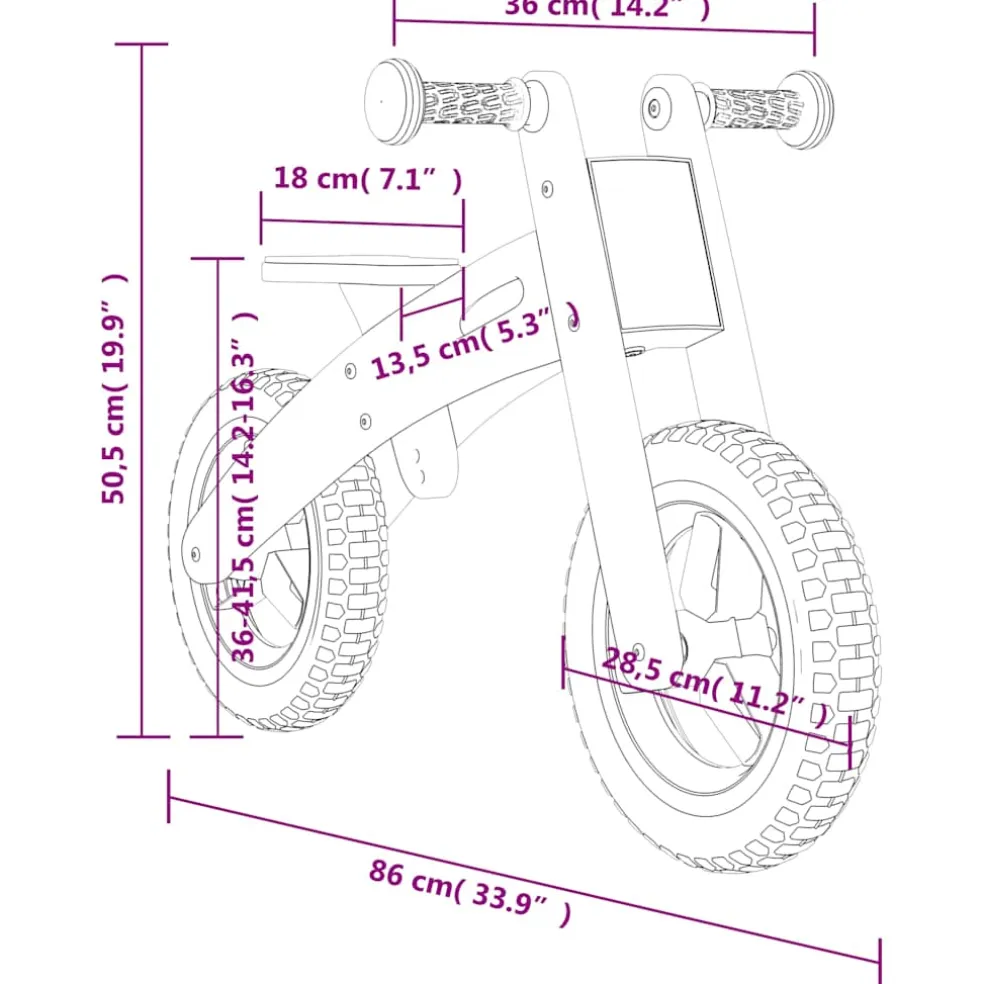 vidaXL Loopfiets voor kinderen roze