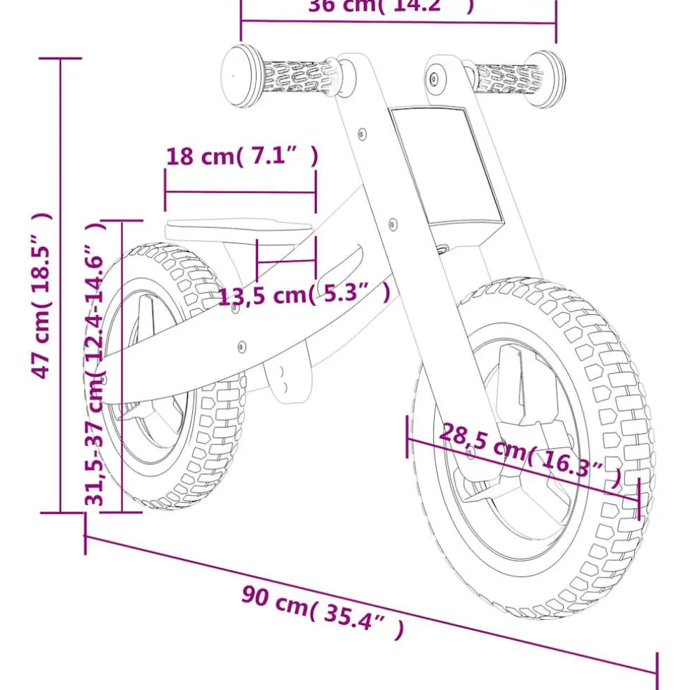 vidaXL Loopfiets voor kinderen roze
