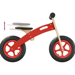 vidaXL Loopfiets voor kinderen met luchtbanden rood