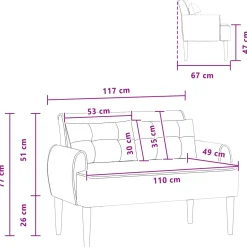vidaXL Loungebank met knopencomfort Roze 117 x 67 x 77 cm Bouclé