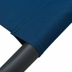 vidaXL Loungebed met luifel en kussens blauw