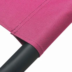 vidaXL Loungebed met luifel en kussens roze