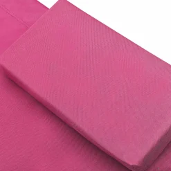 vidaXL Loungebed met luifel en kussens roze