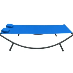 vidaXL Loungebed stof blauw