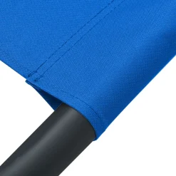vidaXL Loungebed stof blauw