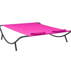 vidaXL Loungebed stof roze
