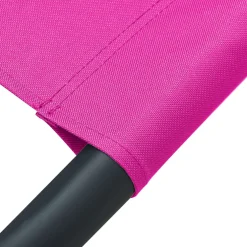 vidaXL Loungebed stof roze